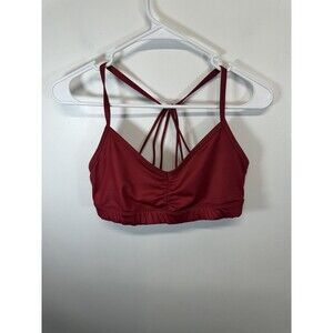 Alo Yoga  Women’s Sport Bra Activewear Interlace Strappy Red Sz M